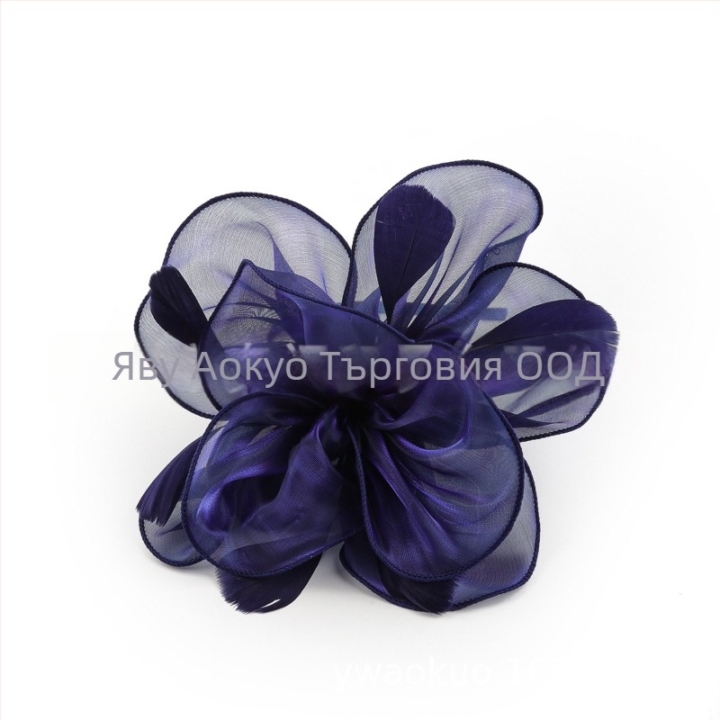 Сватбен аксесоар за коса от пера, винтидж стил, ръчна изработка, есен 2023