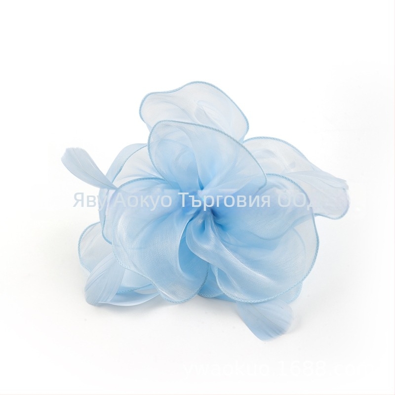 Сватбен аксесоар за коса от пера, винтидж стил, ръчна изработка, есен 2023