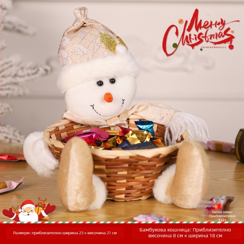 Меламинов кошничка за коледни бонбони, капацитет под 100 ml, произход Пекин, биоразградима, микровълнова не е подходяща