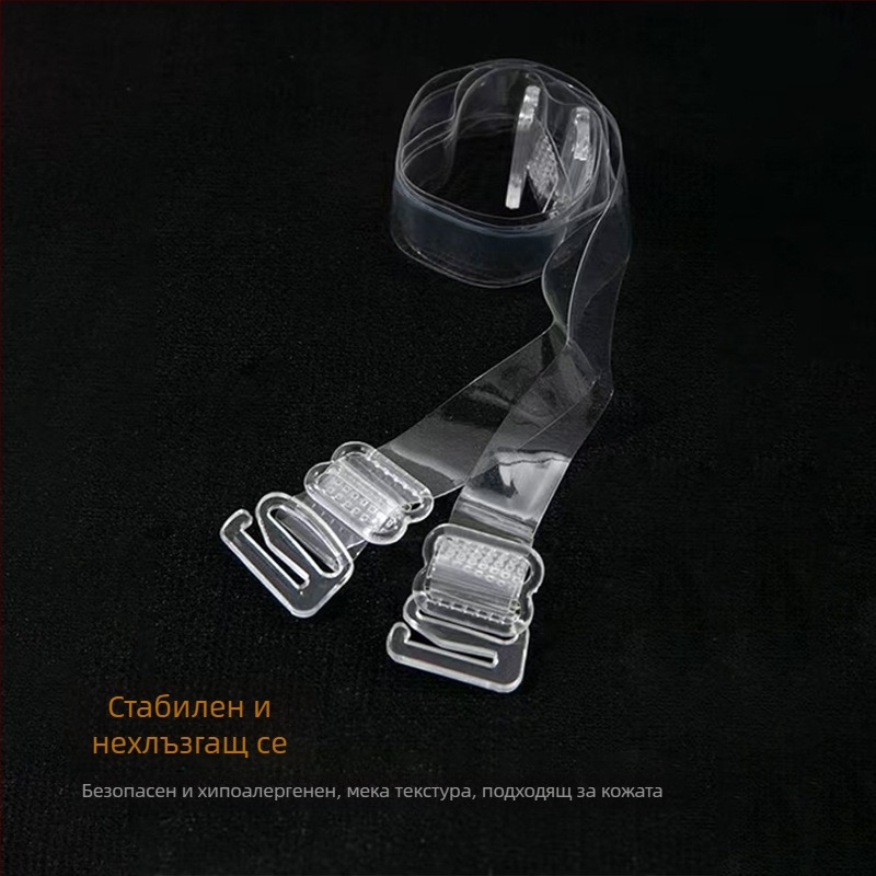 miss&hua силиконова презрамка за сутиен, прозрачен дизайн, с широка катарама — без приплъзване, безшевна