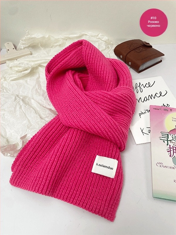 Шал в корейски стил, плетен, изкуствен кашмир/акрил, подходящ за зима, пролет и есен, стартирал през лятото на 2025 г.