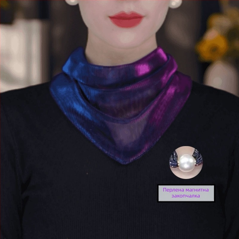 Полиестерен триъгълен шал, съдържа над 96% полиестер, плоско тъкане, летен релиз 2025, стил ниша