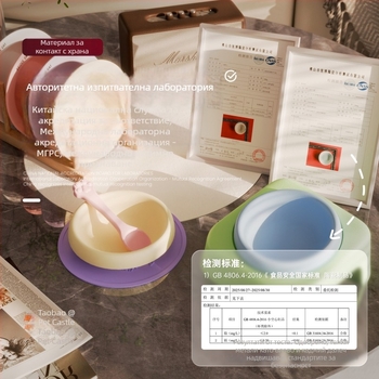 Керамична котешка купа със стойка и предпазител за шията, плитък отвор