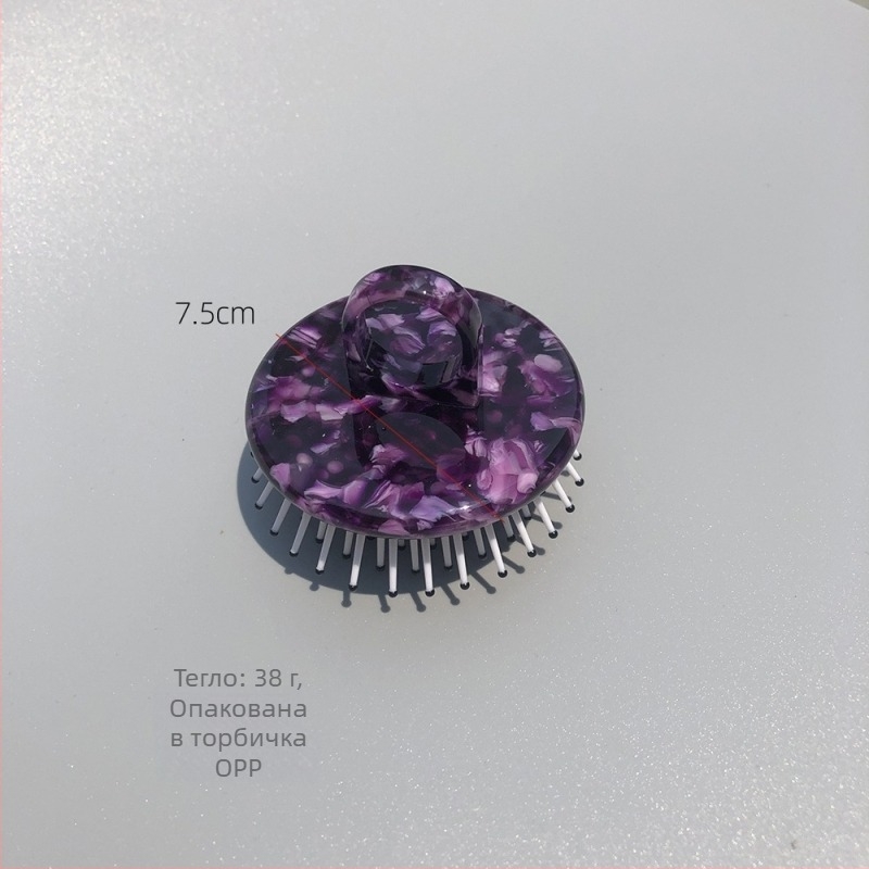 Гребен за коса с въздушна възглавница, материал оцетна киселина, винтидж стил, унисекс, кръгло оформяне, прилагане на масло