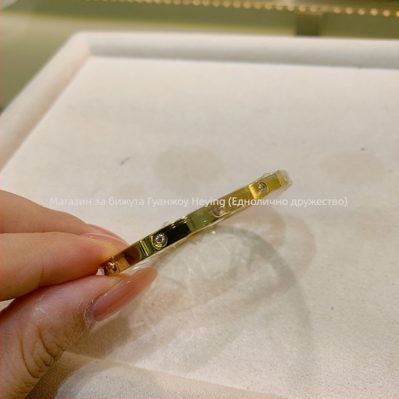 Love гривна от медна сплав с CNC висока версия, електроплакиране, 18K покритие, пролет 2025 издание, тегло 22 г