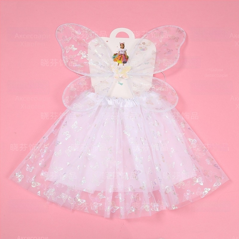 Ангелски крила за реквизит, полиестер, бродирани, сгъваеми, полумеханична и полуручна изработка