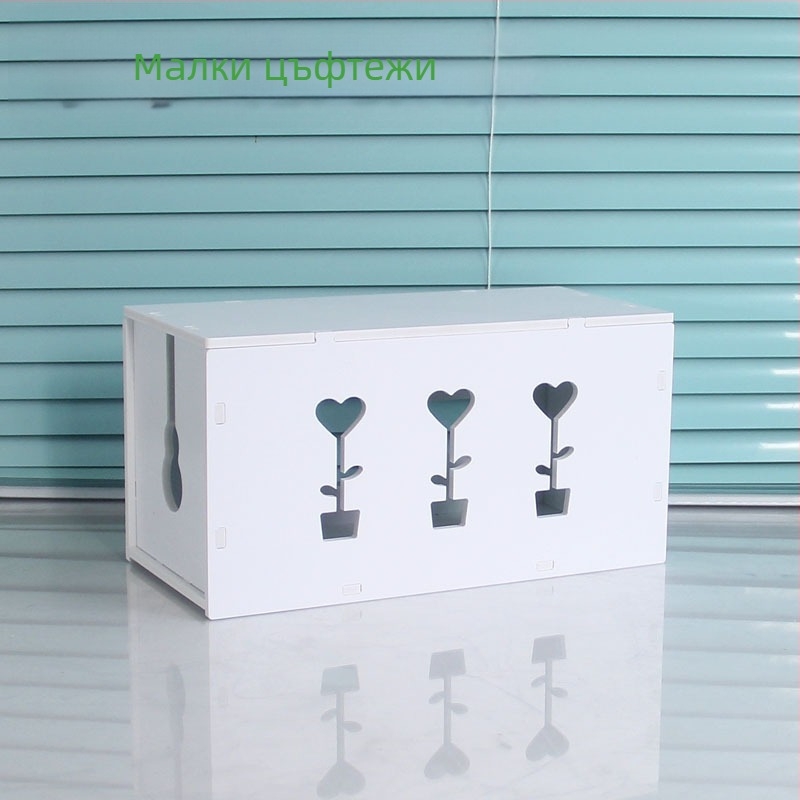 Пластмасова кутия за кабели и зарядни, модел HfntdmCC, прахозащитен организатор за кабели