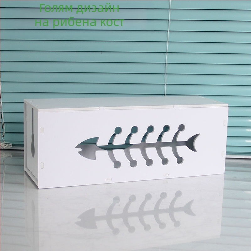 Пластмасова кутия за кабели и зарядни, модел HfntdmCC, прахозащитен организатор за кабели