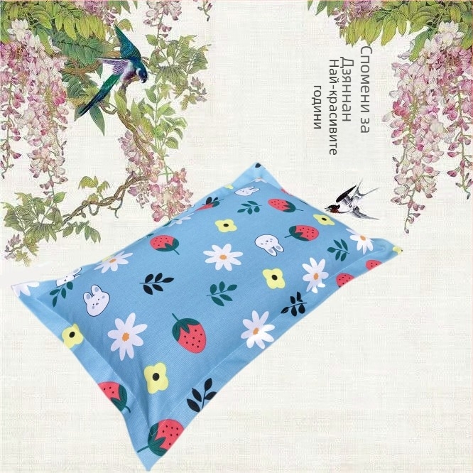 Калъфка за възглавница, 95% памук, 30-нишков плат, обикновена оплетка, реактивно печатане