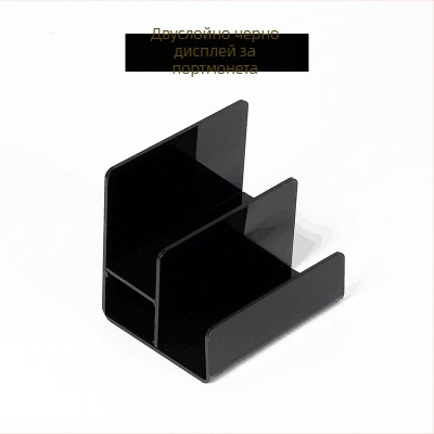 Дисплей стойка за портфейли и чанти, двуслоен дизайн, инжекционно формована конструкция, гипсова облицовка, стъпков дизайн