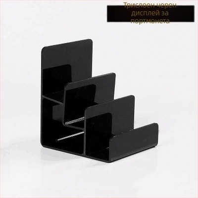 Дисплей стойка за портфейли и чанти, двуслоен дизайн, инжекционно формована конструкция, гипсова облицовка, стъпков дизайн