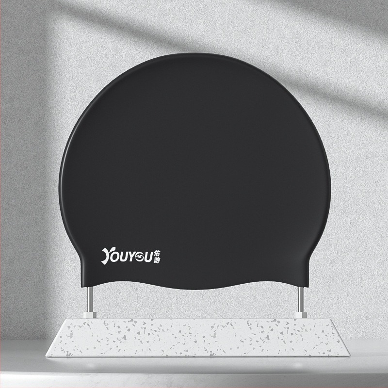 Youyou силиконова шапка за плуване с защита на ушите – водоустойчива, едноцветна, за възрастни