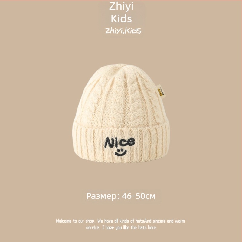 Унисекс вълнена шапка с ушки за бебета и деца до 4 години, зимна топлина, корейски стил, сладък дизайн