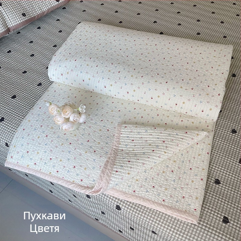 Комплект покривала за легло от три части, 100% памук, шарка на райета, тъкана твил, реактивен печат, подходящ за всички сезони