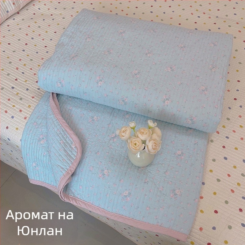 Комплект покривала за легло от три части, 100% памук, шарка на райета, тъкана твил, реактивен печат, подходящ за всички сезони