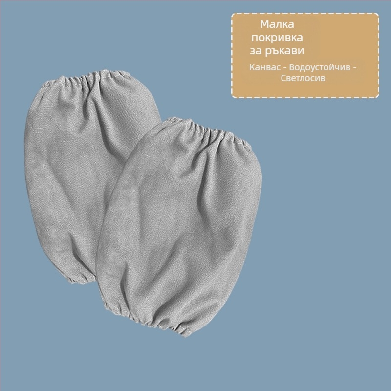 Защитни ръкави за боядисване за деца, чист памук, водоустойчив канва, дишащи, едноцветни, с печат на лого