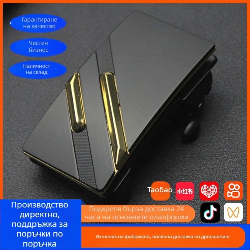 Мъжка автоматична катарама за колан от сплав, правоъгълна форма, ширина 3,3–3,5 см, бизнес стил