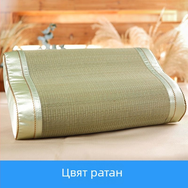 Памучен калъф за възглавница, плат с проста тъкан (plain weave), реактивно боядисан, модерен минималистичен стил.