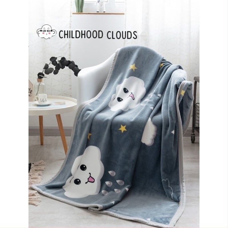 Одеяло (велур текстура; геометричен модел; прост и модерен стил; за офисни дрямки и студентски общежития)