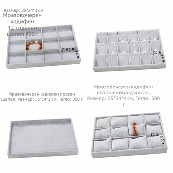12 отделения метална тава за бижута – за пръстени, огърлица, гривни и висулки; артистичен стил, произход Джилин, пролет 2025