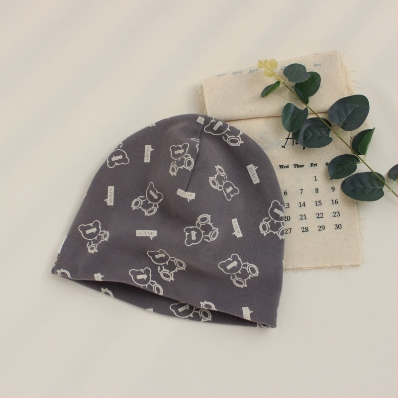 Пуловерна шапка за деца с принтиран памучен плат и ликра, ушна защита, затопляне на шията, ветроустойчива, зима