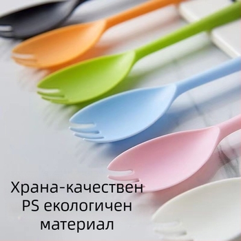 Еднократни лъжички и вилици с дълги дръжки, индивидуално опаковани, за барбекю, би-бимап, десерти и плодови лъжички — PP материал; Марка Unique; Функция: Други; Пускане на пазара: Други