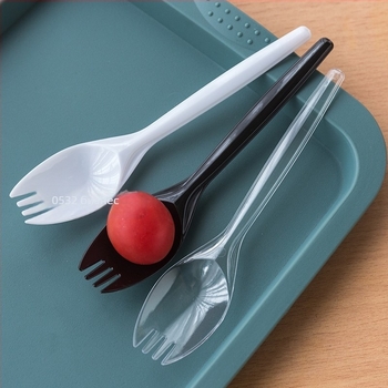 Еднократна вилка за печени сладки картофи, PP, индивидуално опакована, устойчива на чупене.