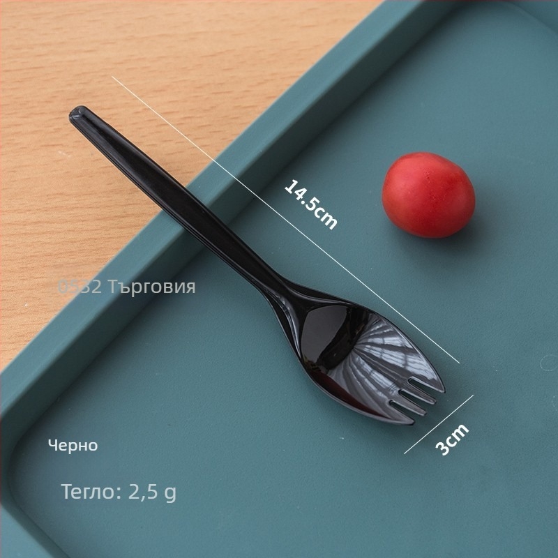 Еднократна вилка за печени сладки картофи, PP, индивидуално опакована, устойчива на чупене.