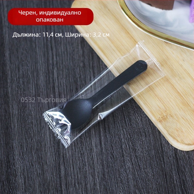 Еднократна вилка за печени сладки картофи, PP, индивидуално опакована, устойчива на чупене.