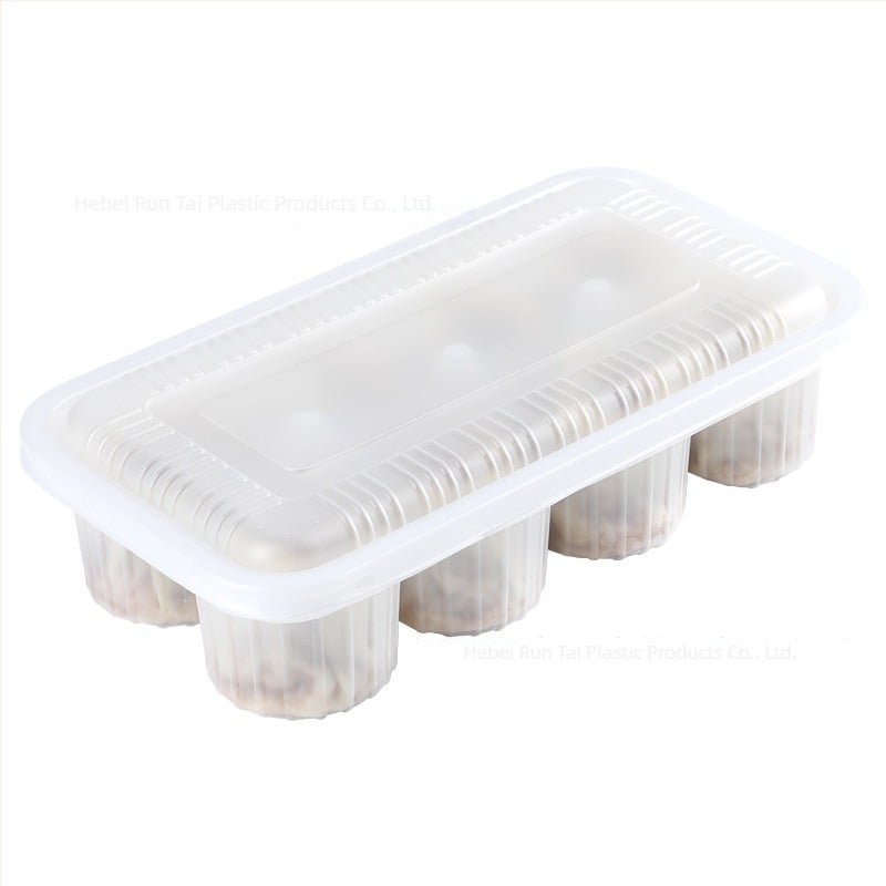 8-частова еднократна кутия за пакетиране на дим сум, пластмасова, хранителен клас, запечатана, кутия за обяд