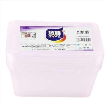 Еднократна кутия за обяд с капак – PP материал, микровълнова безопасна, пакет от 5/10, Clean Energy