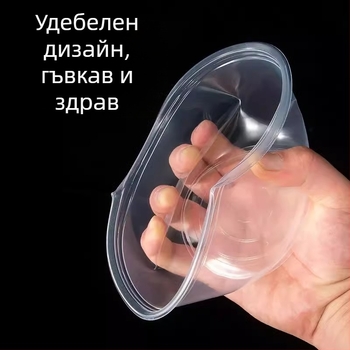 Еднократен пластмасов комплект съдове за хранене, 30 броя в кутията, биоразградим, неподходящ за микровълнова, Hanggrids