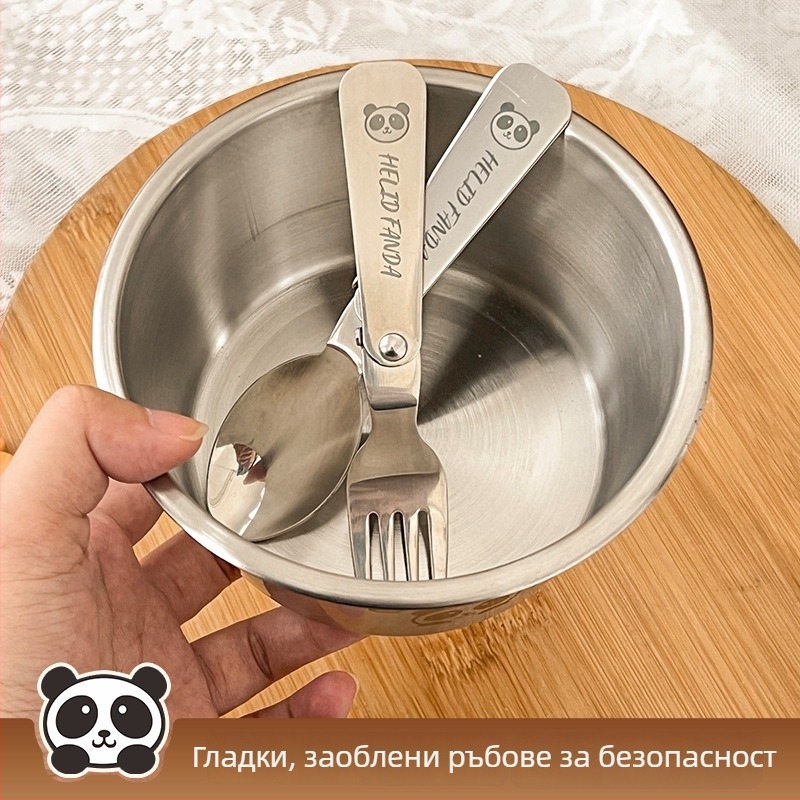 304 неръждаема стомана, кръгла кутия за хранене за запазване на свежест Bear Family модел, капацитет 1–2 л, печатано лого, възможност за персонализация