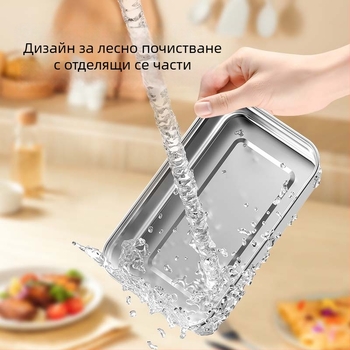 Електрическа кутия за обяд с безводно нагряване, USB захранване 5V 15W, вътрешен съд от неръждаема стомана, модел F13