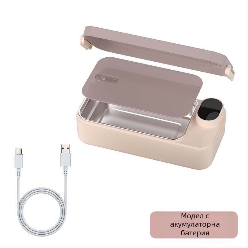 Електрическа кутия за обяд с безводно нагряване, USB захранване 5V 15W, вътрешен съд от неръждаема стомана, модел F13