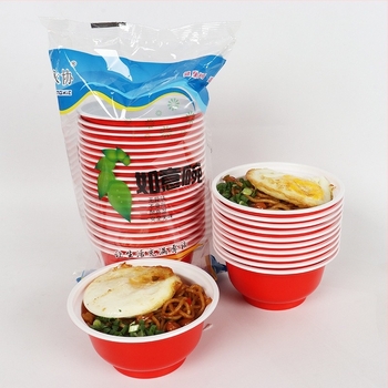 Еднократна купа Yongxie, кръгла, 360ml, пластмасова, лого отпечатано, персонализиране