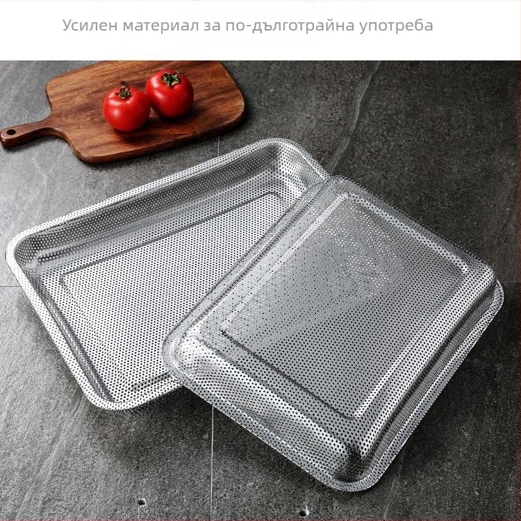 Неръждаема стомана квадратна тава за отцеждане за чай и храна, електрополирана повърхност, персонализирана частна марка