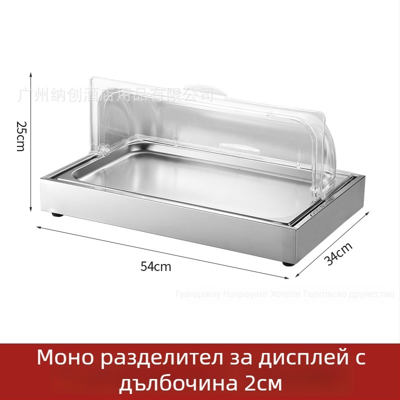 Неръждаема стоманена експозиционна маса за хотелски банкети — INS стил, марка ZHILISHI, витрина за морски дарове