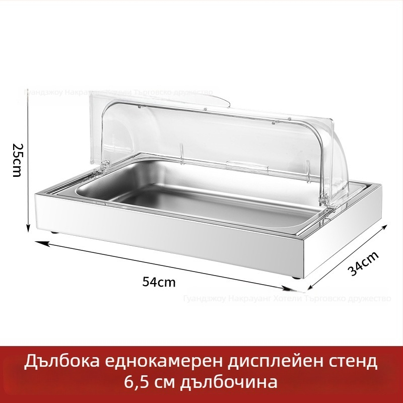 Неръждаема стоманена експозиционна маса за хотелски банкети — INS стил, марка ZHILISHI, витрина за морски дарове