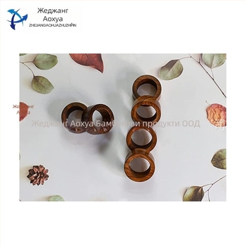 Дървен пръстен за салфетки, модерен минималистичен стил, покритие с боя или масло, персонализирана опаковка, печат на лого