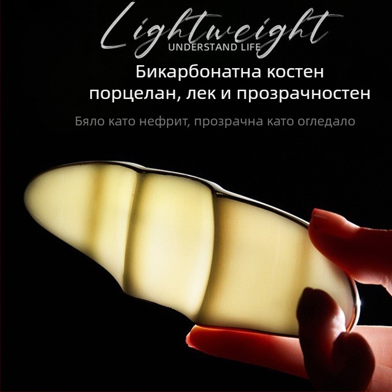 Керамичен държач за клечки за хранене и лъжичка | Bone China с повече от 36% костна пудра | Надглазурна обработка | Персонализиране на изделията: Да | Печатано лого: Да | Опаковка: тава