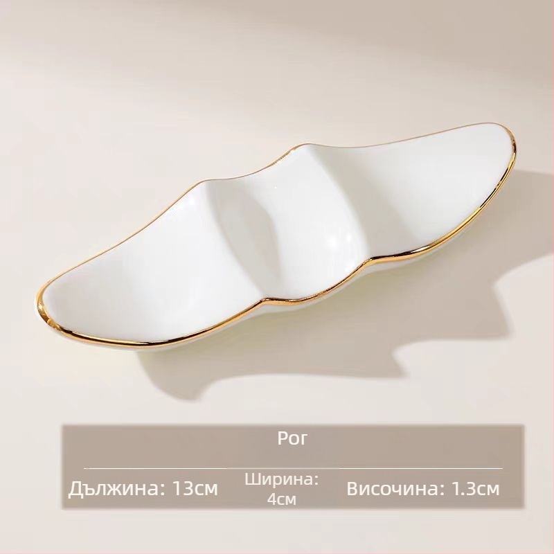 Керамичен държач за клечки за хранене и лъжичка | Bone China с повече от 36% костна пудра | Надглазурна обработка | Персонализиране на изделията: Да | Печатано лого: Да | Опаковка: тава