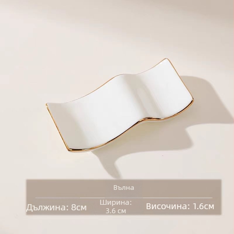 Керамичен държач за клечки за хранене и лъжичка | Bone China с повече от 36% костна пудра | Надглазурна обработка | Персонализиране на изделията: Да | Печатано лого: Да | Опаковка: тава