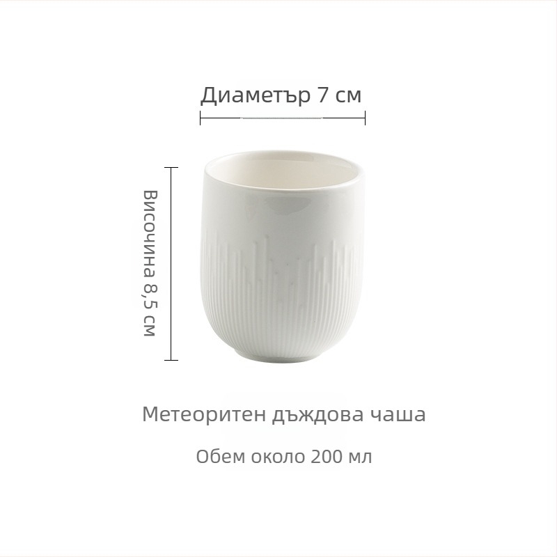 Порцеланов сервиз за хотелска маса, 4 части, под глазурна декорация, стил лайт лукс, солиден модел