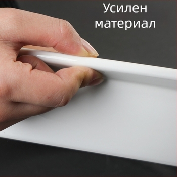 Порцеланов комплект за бюфет – правоъгълни порционни купи и кръгли порцеланови чинии за хотелска сервировка