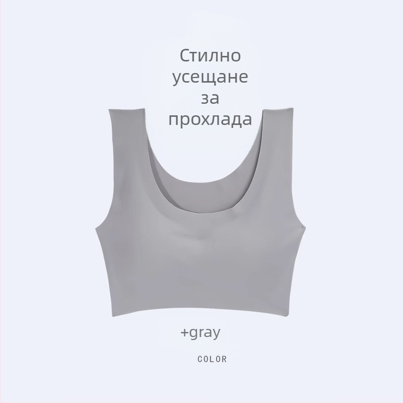 Langsha безшевен спортен сутиен за жени, безжичен дизайн, оформящ гръб, пълни чашки, фиксирани двойни презрамки