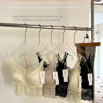 Потник от найлонов плат, презрамков модел със V-образно деколте, тънък плат, сезон Пролет-Лято-Есен, пуснат през 2024 г.