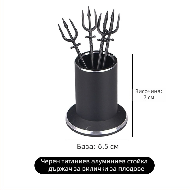 Дръжач за клечки за зъби - Space Aluminum, анти изпускане, стил лукс, за бар и дома