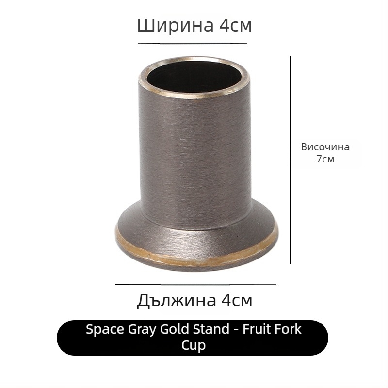 Дръжач за клечки за зъби - Space Aluminum, анти изпускане, стил лукс, за бар и дома