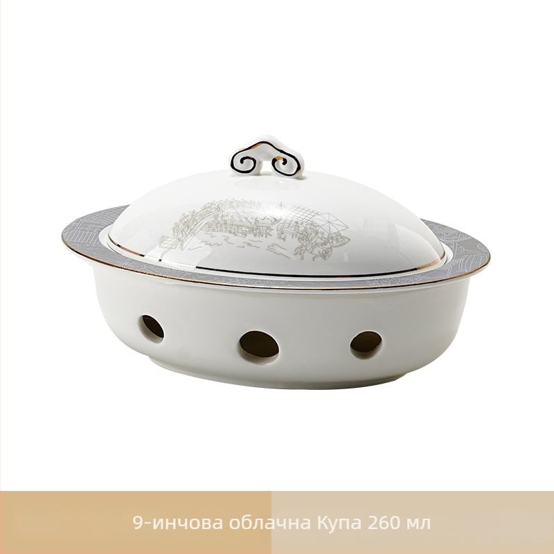 Порцеланов сервиз за хотелски маси, китайски стил, надгравена глазура, персонализация и печат на лого